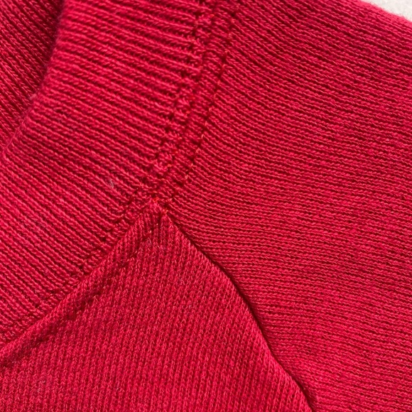 Vintage 90s Fruit of The Loom Blank Sweater Women Ladies Large Red LG Casual Wea - Picture 6 of 6